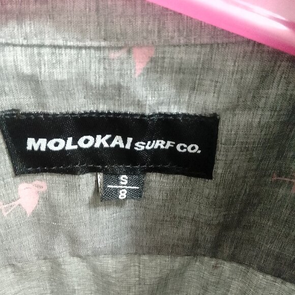 "Molokai Surf Co., Older Boys/Smaller Man's, Flamingo, Short Sleeved, Button Top - Picture 2 of 6